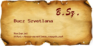 Bucz Szvetlana névjegykártya